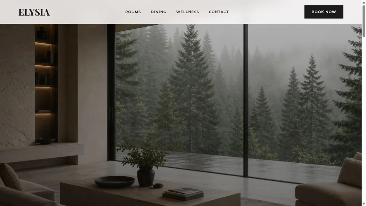 Hotel Website interface preview