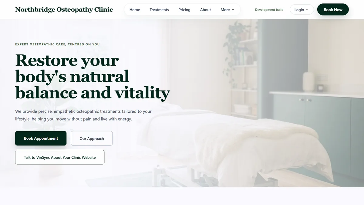 OsteoClinic interface preview
